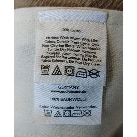 EDDIE BAUER Mens 38 x 32 Khaki Front Pleated Casual Trouser Pants - Picture 4 of 4